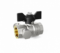 Кран шаровой LD Pride 1/2" в.р.-в.р. с дренажем и воздухоотводчиком (ручка бабочка)