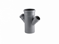 Крестовина одноплоскостная 110/50/50 (45°) для внутренней канализации РосТурПласт