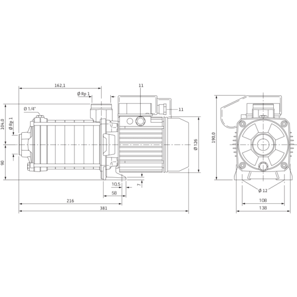 Центробежный насос Wilo Economy MHIL 304 (1~230 В)