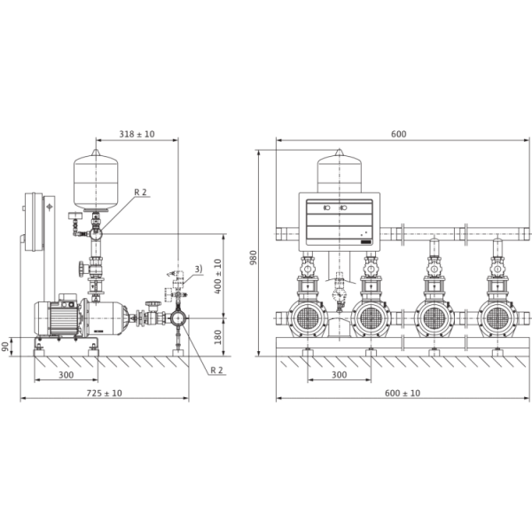 Насосная станция Wilo CO-2 MHI 202/CE-EB-R