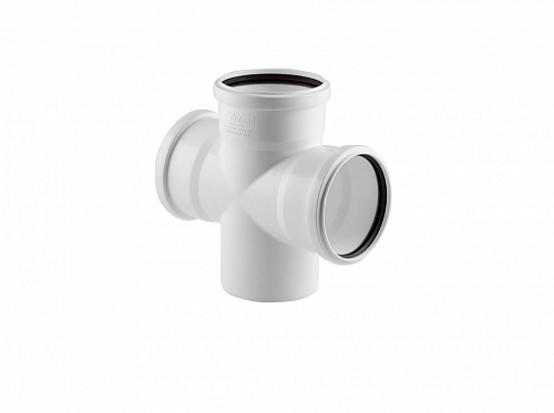 Крестовина одноплоскостная 110/110/110 (87.5°) для малошумной внутренней канализации RTP