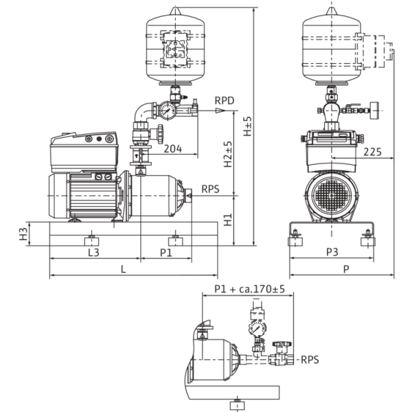 Насосная станция Wilo COR-1 MHIE 205-2G GE-R