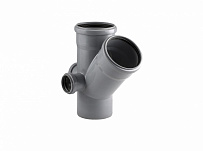 Крестовина двухплоскостная 110/110 (45°) тыл, левая 50/50 (87.5°) для внутренней канализации РосТурПласт