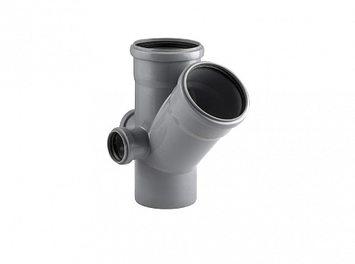 Крестовина двухплоскостная 110/110 (45°) тыл, левая 50/50 (87.5°) для внутренней канализации РосТурПласт