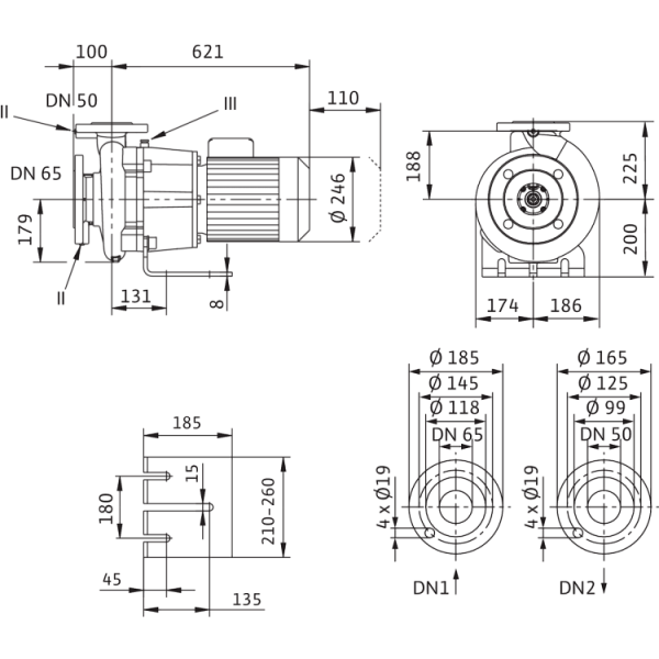 Блочный насос Wilo CronoBloc-BL 50/250-4/4