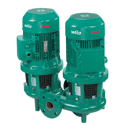 Циркуляционный насос с сухим ротором в исполнении Inline с фланцевым соединением Wilo CronoTwin-DL 100/210-37/2
