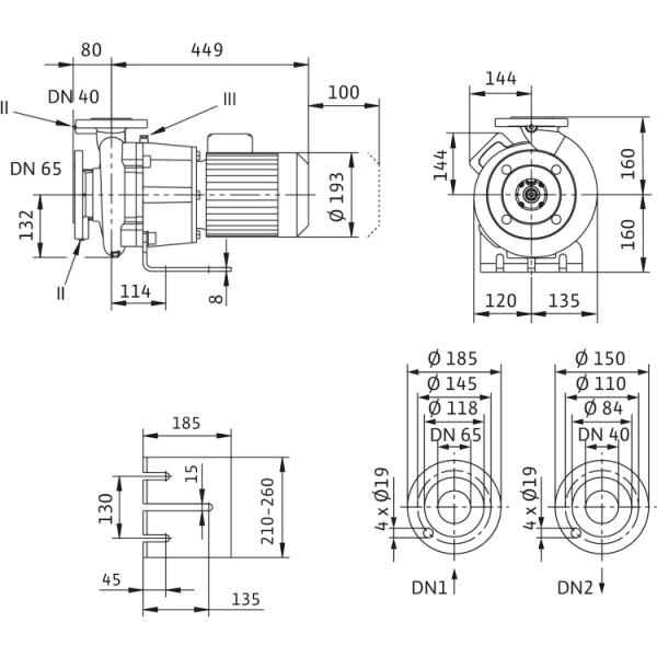 Блочный насос Wilo CronoBloc-BL 40/170-1,1/4