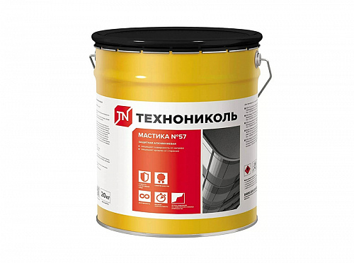 Мастика защитная алюминиевая ТЕХНОНИКОЛЬ № 57, 20 кг