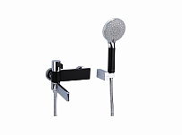 Смеситель для ванны GAPPO G3281 с коротким поворотным изливом, цвет: хром-черный