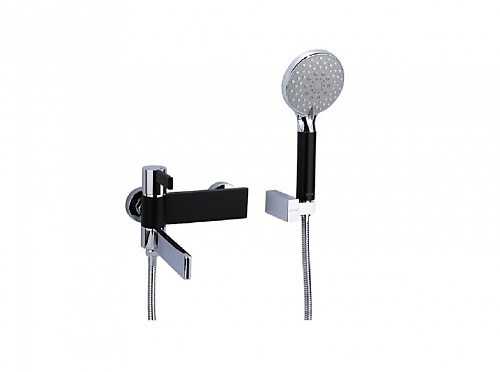 Смеситель для ванны GAPPO G3281 с коротким поворотным изливом, цвет: хром-черный