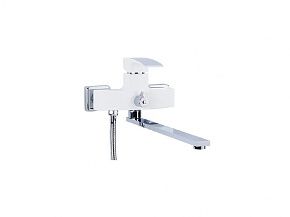 Смеситель для ванны GAPPO G2207- 7 с поворотным изливом 350 мм, цвет: хром/белый