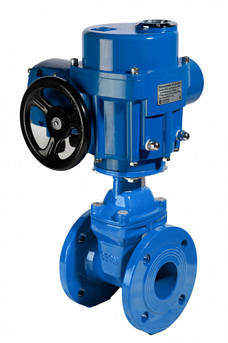 Задвижка чугунная с обрезиненным клином REON тип RSV61 с электроприводом 220В DN 125 PN16