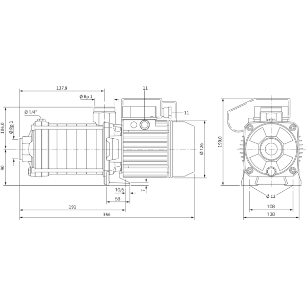 Центробежный насос Wilo Economy MHIL 303 (3~400 В)