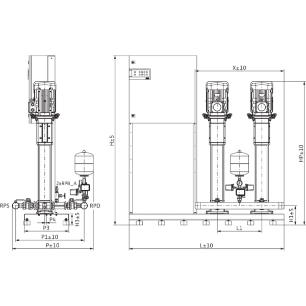 Насосная станция Wilo FLA-2 Helix V 1611 PN16