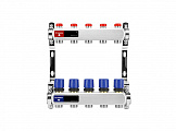 Коллекторная группа Varmega из нержавеющей стали 1" на 5 контуров без расходомеров