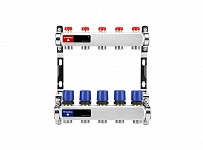Коллекторная группа Varmega из нержавеющей стали 1" на 5 контуров без расходомеров