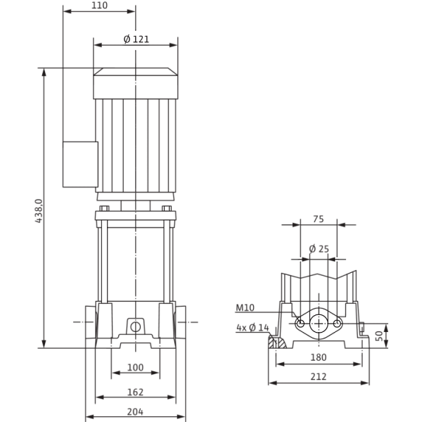 Вертикальный многоступенчатый насос Wilo Multivert MVIL 105 (3~400 В)