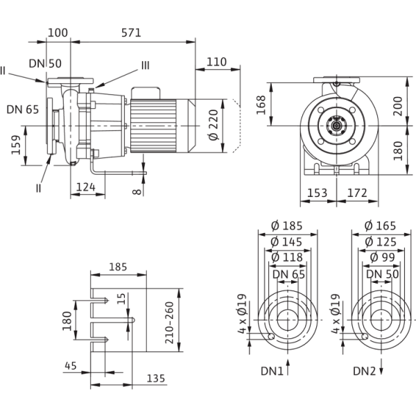 Блочный насос Wilo CronoBloc-BL 50/220-3/4