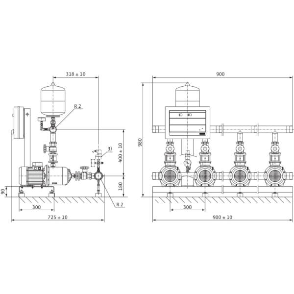 Насосная станция Wilo CO-3 MHI 403/CE-EB-R