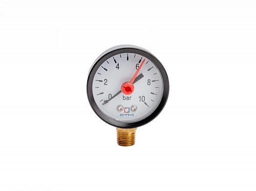 Манометр радиальный до 10 атм. - 1/4" н.р. (Ø50 мм) СТМ