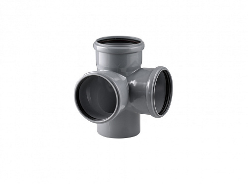 Крестовина двухплоскостная 110/110/110 (87.5°) для внутренней канализации РосТурПласт