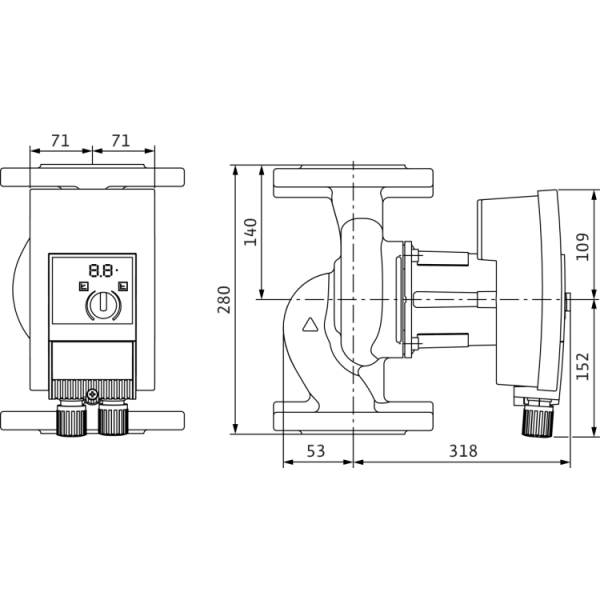 Циркуляционный насос Wilo Yonos MAXO 50/0,5-12