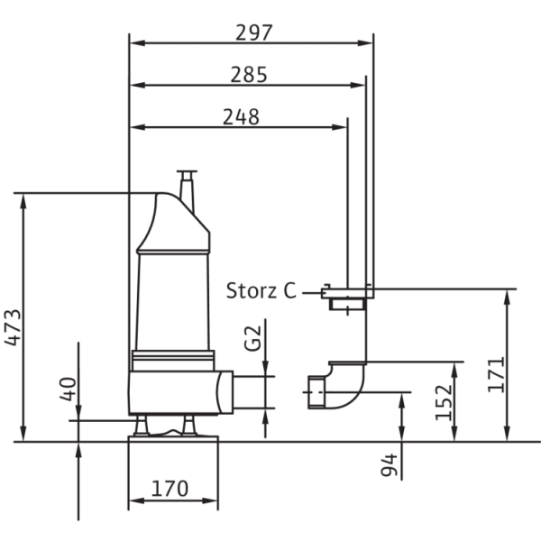 Фекальный насос Wilo KS 12 ES GG