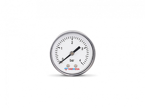 Манометр аксиальный 1/4" н.р. -  4 атм. (Ø50мм) Varmega