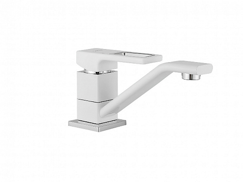 Смеситель для кухни GAPPO G4517-8 (Futura) с поворотным изливом, цвет: белый