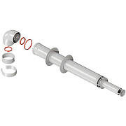 Комплект коаксиального дымохода 100/60, длина 1 м, антилёд ROMMER