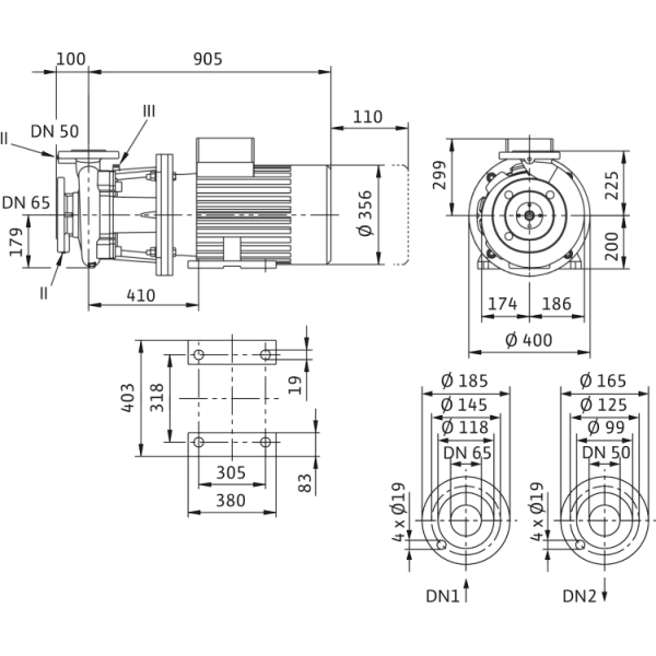 Блочный насос Wilo CronoBloc-BL 50/260-30/2