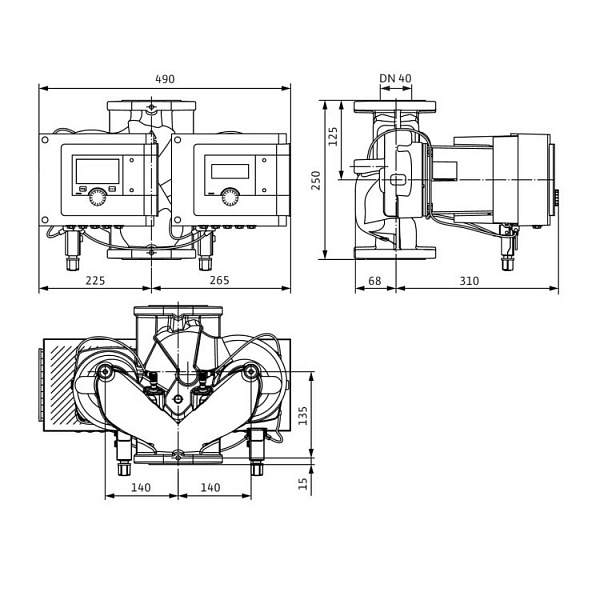 Циркуляционный насос Wilo Stratos MAXO-D 40/0,5-12 PN6/10