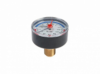 Термоманометр аксиальный 10 бар TIM 1/2" н.р., Ø корпуса=63 мм, t=0...120°С