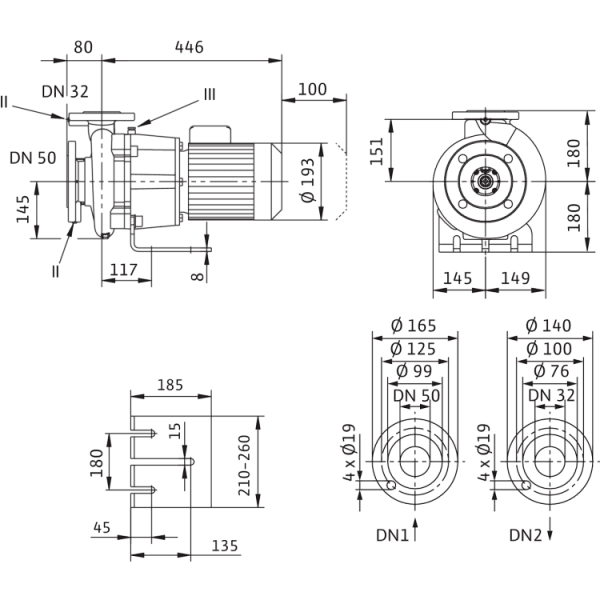 Блочный насос Wilo CronoBloc-BL 32/210-1,1/4