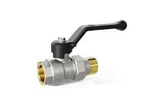 Кран шаровой с американкой LD Pride 1/2" н.р.-в.р. (ручка рычаг)