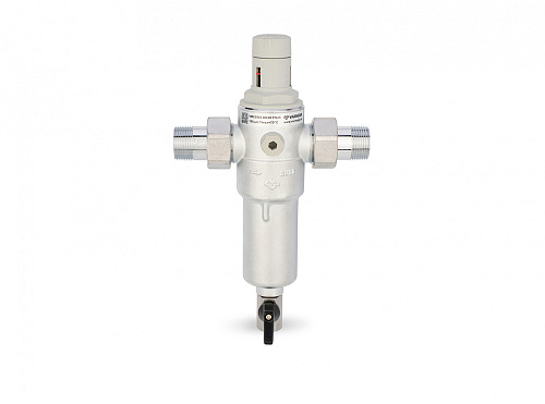 Сетчатый промывной комбинированный фильтр Varmega, НР 3/4", с редуктором давления