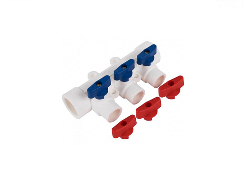 Коллектор 32 с 3 шаровыми кранами 20 RTP