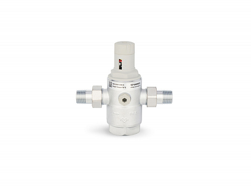 Редуктор давления мембранный Varmega 1/2" н.р.-н.р (1,5-6бар) с присоединением к манометру, с разборными соединениями