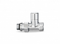 Клапан запорный радиаторный прямой 1/2" н.р.-в.р. Varmega ХРОМ VMDV04-410404