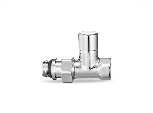 Клапан запорный радиаторный прямой 1/2" н.р.-в.р. Varmega ХРОМ VMDV04-410404