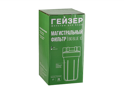 Корпус фильтра 1" 10BB C23 (с лат.фитингами) синий Гейзер