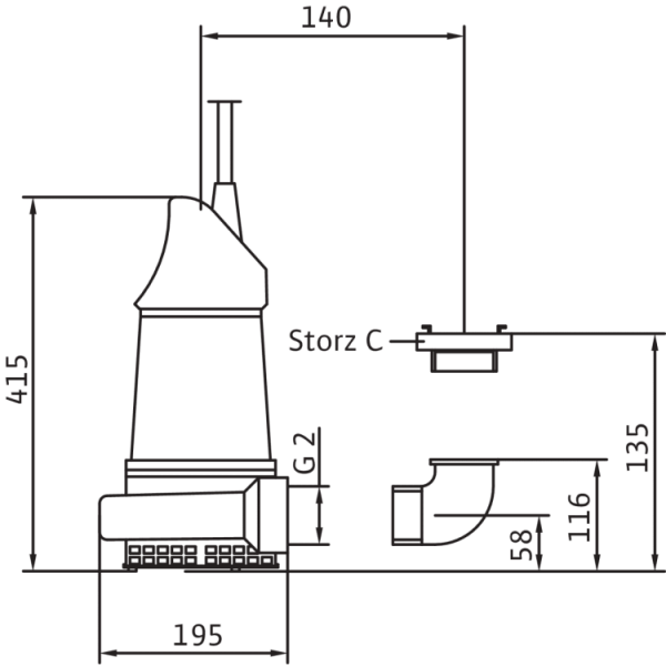 Фекальный насос Wilo EMU KS 15 E GG