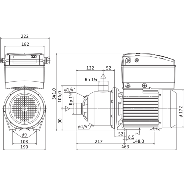 Центробежный насос Wilo Economy MHIE 803N-2G (3~380/400/440 V, FKM)