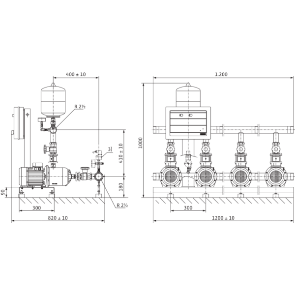 Насосная станция Wilo CO-4 MHI 804/CE-EB-R