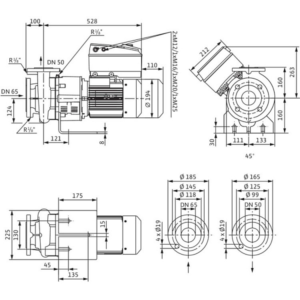 Блочный насос Wilo BL-E50/110-3/2
