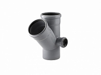 Крестовина двухплоскостная 110/110 (45°) правая 50 (87.5°) для внутренней канализации РосТурПласт