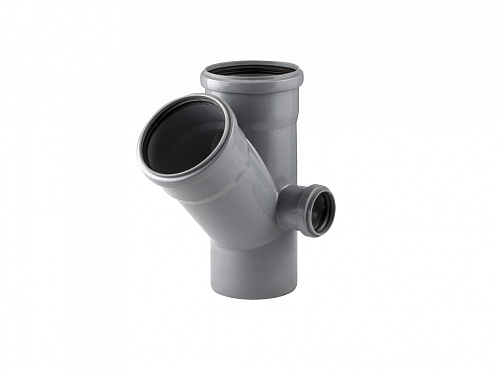 Крестовина двухплоскостная 110/110 (45°) правая 50 (87.5°) для внутренней канализации РосТурПласт