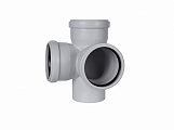 Крестовина двухплоскостная 110/110/110 (87.5°) для внутренней бесшумной канализации STOUT