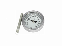 Термометр биметаллический TIM накладной с пружиной, Ø корпуса=63 мм, t=0...120°С
