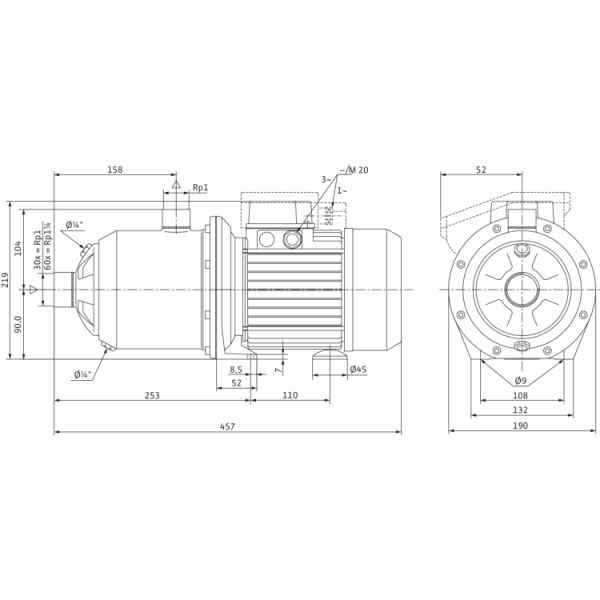 Поверхностный насос Wilo MP604-DM/IE3